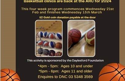Basketball Clinics Return to the Arc – Notes from the Daylesford Neighbourhood Centre (DNC)